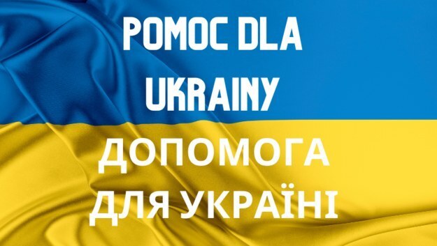 flaga ukrainy z napisem