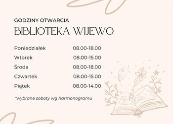 godziny otwarcia biblioteki