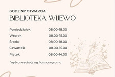 Godziny otwarcia Biblioteki w Wijewie