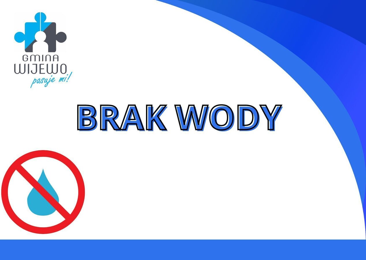 informacja brak wody