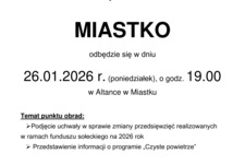 Zebranie wiejskie wsi Miastko