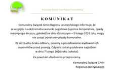 Komunikat Przewodniczącego KZGRL w sprawie odbioru odpadów komunalnych